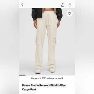 Lululemon Dance Studio Relaxed-Fit Mid-Rise Cream Cargo Pants